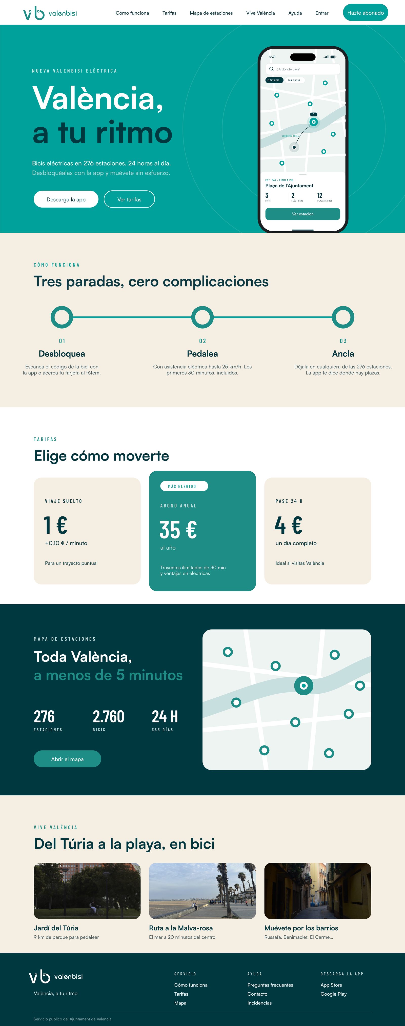 Valenbisi, web completa
